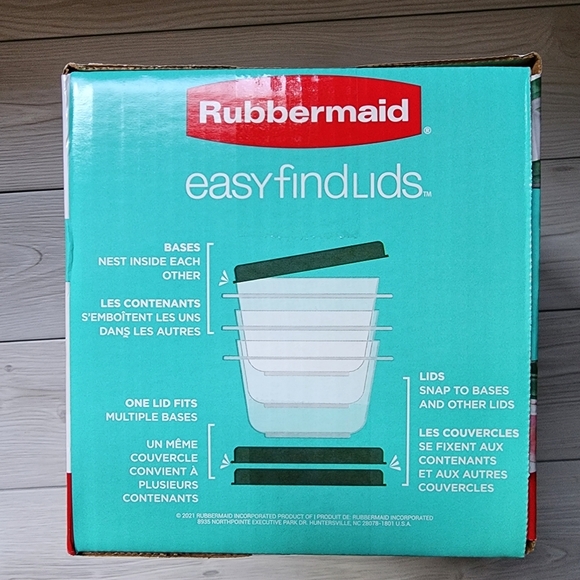 Rubbermaid EasyFindLids 26 piece storage container set w/vents Blue Spruce NWT - Picture 5 of 10
